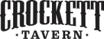 CROCKETT TAVERN logo in dark, stylized retro font with star accents and a bold &ldquo;CROCKETT&rdquo; over &ldquo;TAVERN&rdquo; ending in a period.